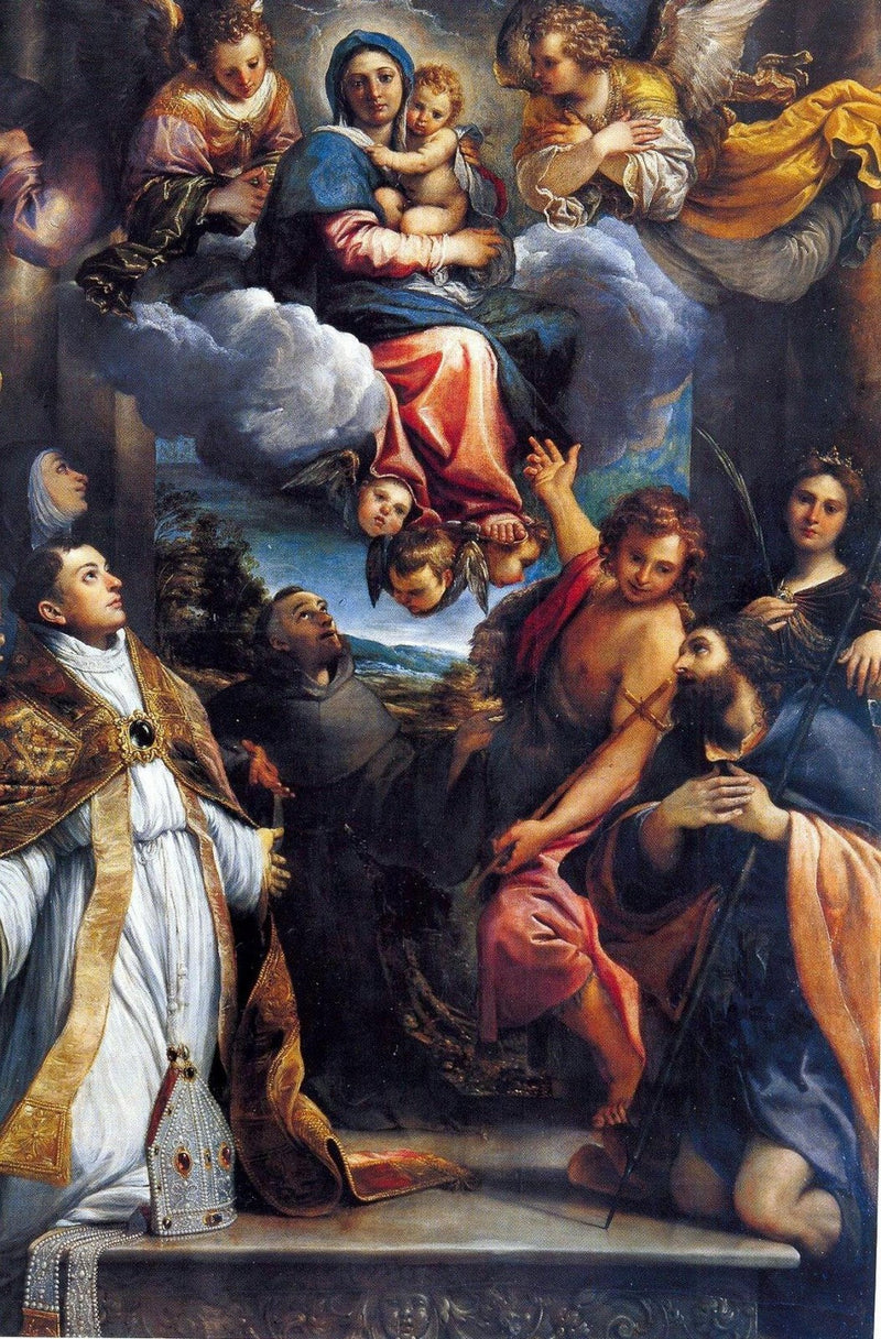 Madonna i härlighet med helgonen - Annibale Carracci