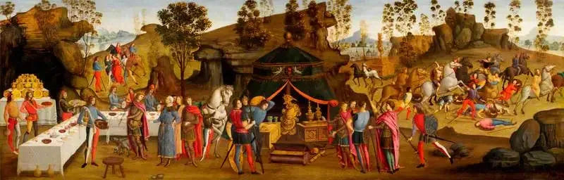 Alexanders den store storhet (scen ur historien om Alexander den store) - Domenico Ghirlandaio