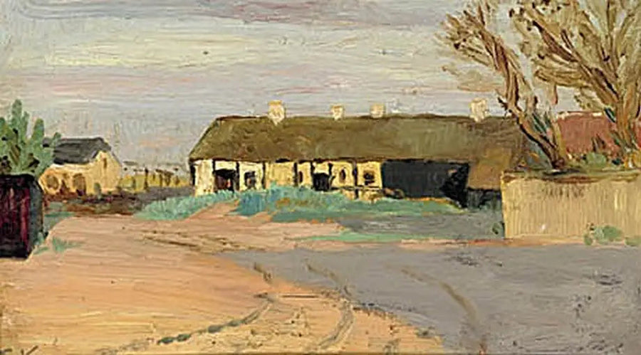 Christoffers hus vid skymningen. - Peder Severin Krøyer