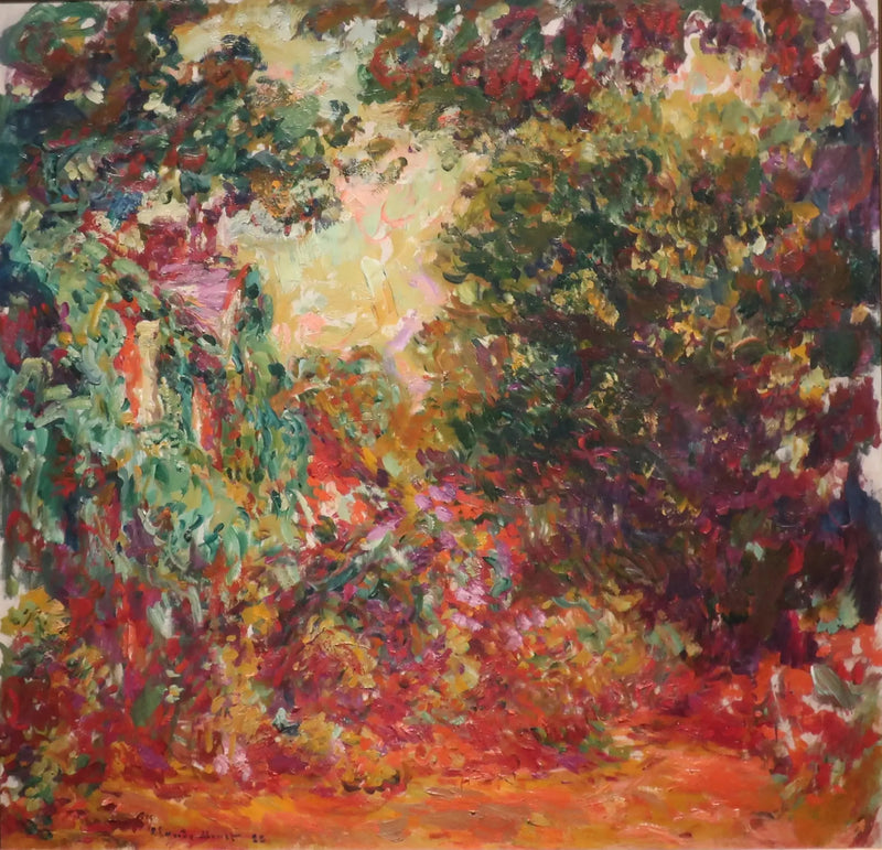 Konstnärens hus sett från rosträdgården - Claude Monet