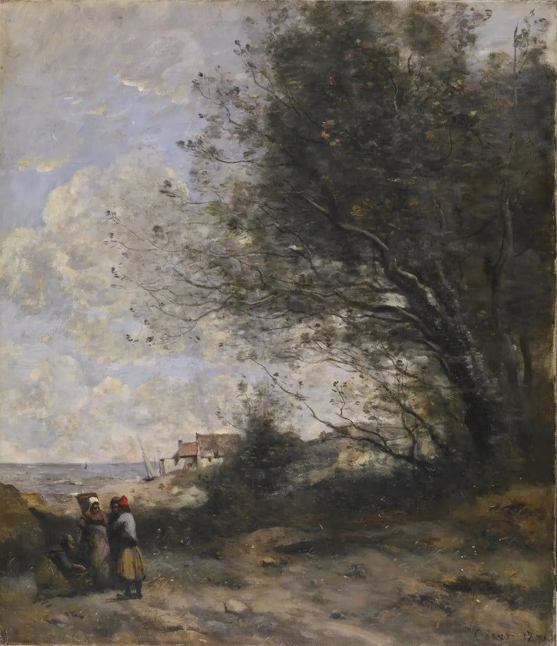 Fiskarens hus - Jean-Baptiste Camille Corot
