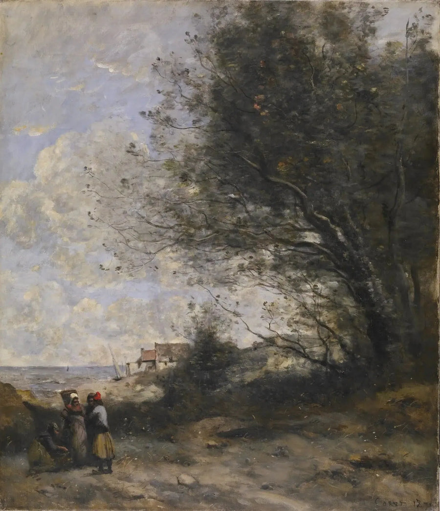 Fiskarens hus - Jean-Baptiste Camille Corot