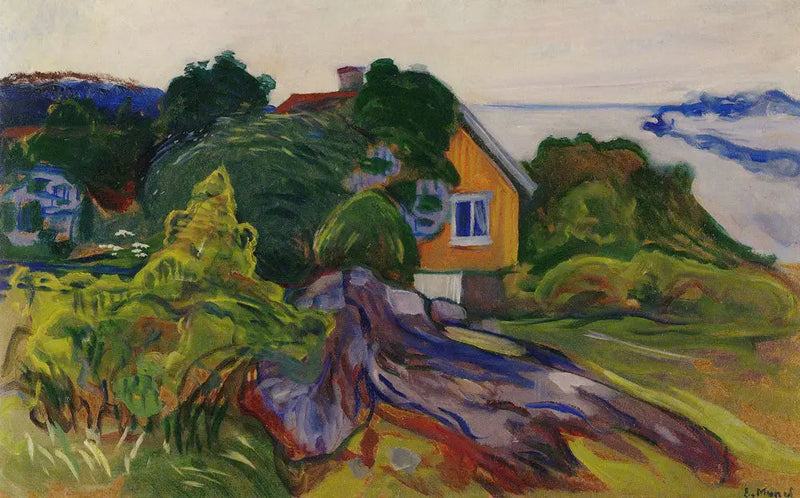Huset vid fjorden - Edvard Munch