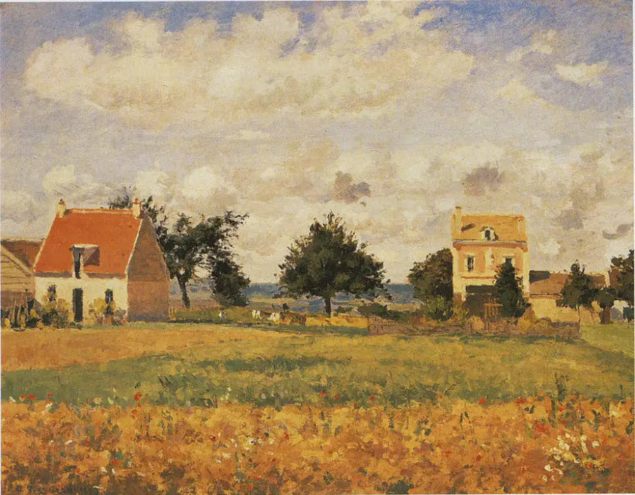Det röda huset - Camille Pissarro