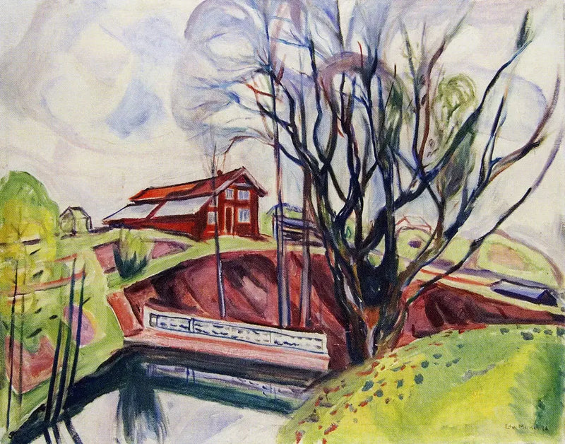 Det röda huset - Edvard Munch