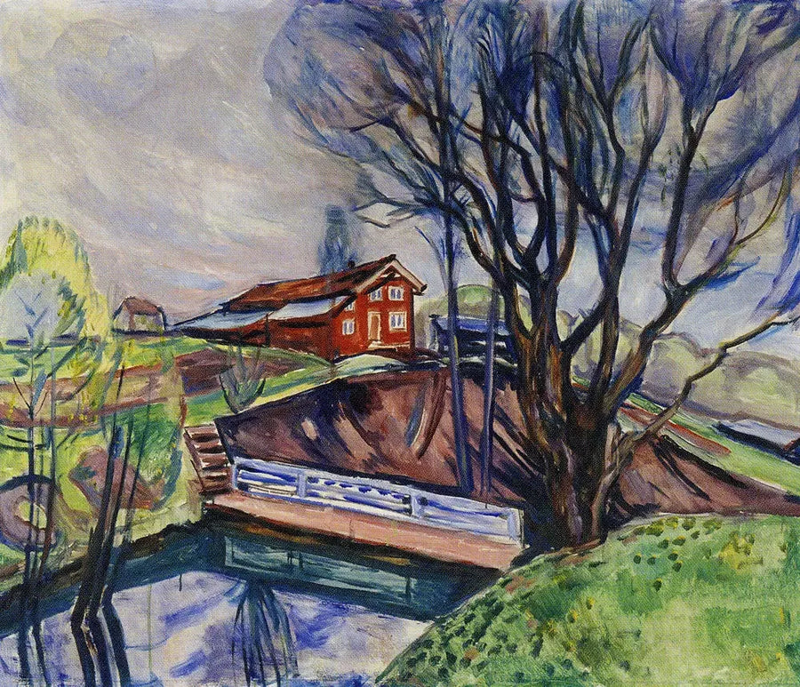 Det röda huset - Edvard Munch