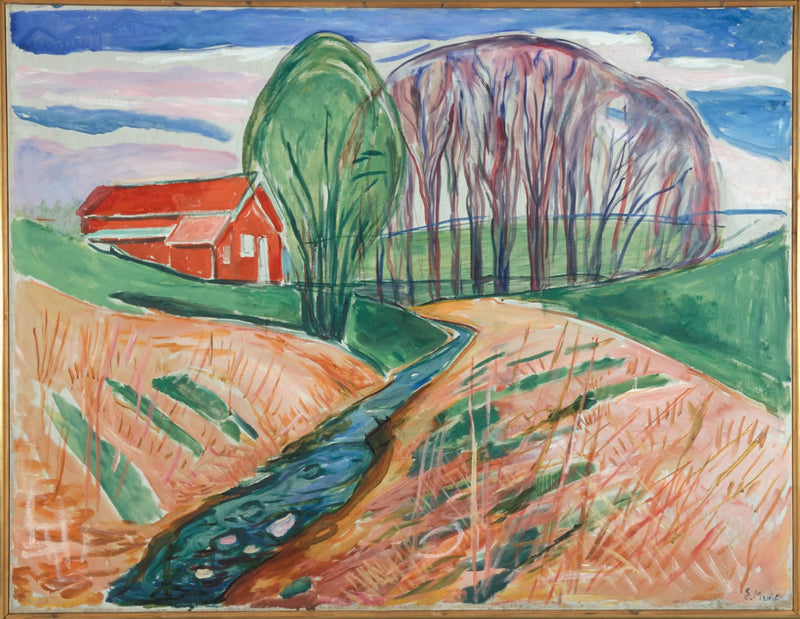 Det röda huset - Edvard Munch