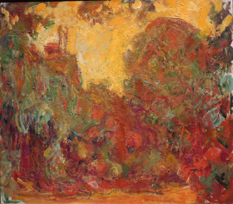 Huset sett från rosträdgården - Claude Monet