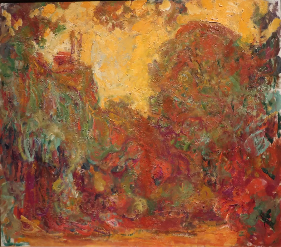 Huset sett från rosträdgården - Claude Monet