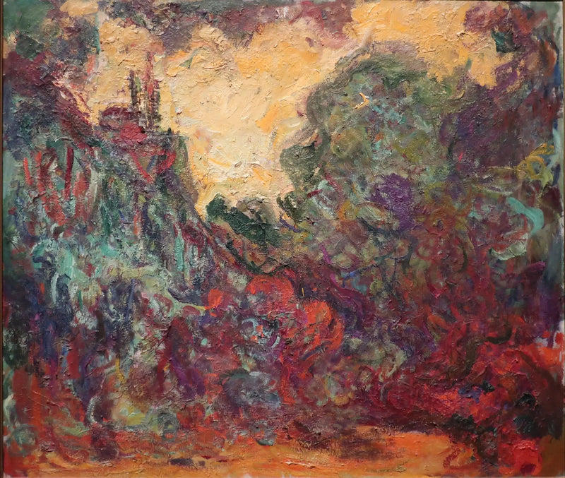 Huset sett från rosträdgården - Claude Monet