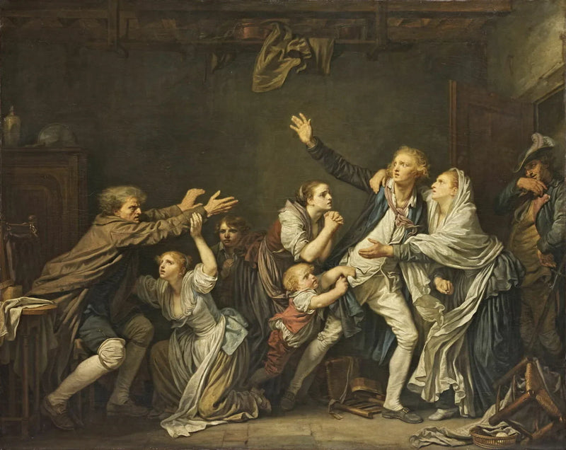 Den faderliga förbannelsen - Jean-Baptiste Greuze