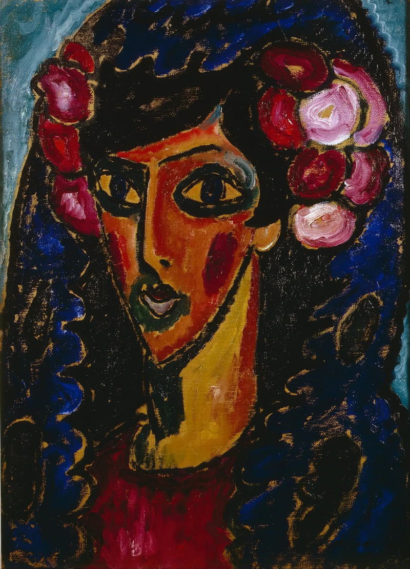 Den blå mantillen - Alexej von Jawlensky
