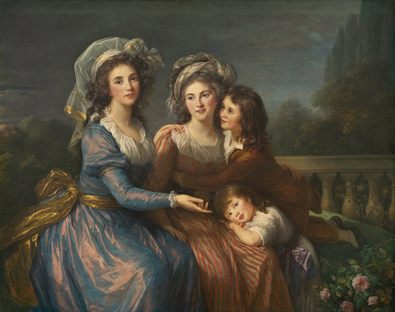 Marquise de Pezay och Marquise de Rougé med sina söner Alexis och Adrien - Élisabeth Vigée Le Brun