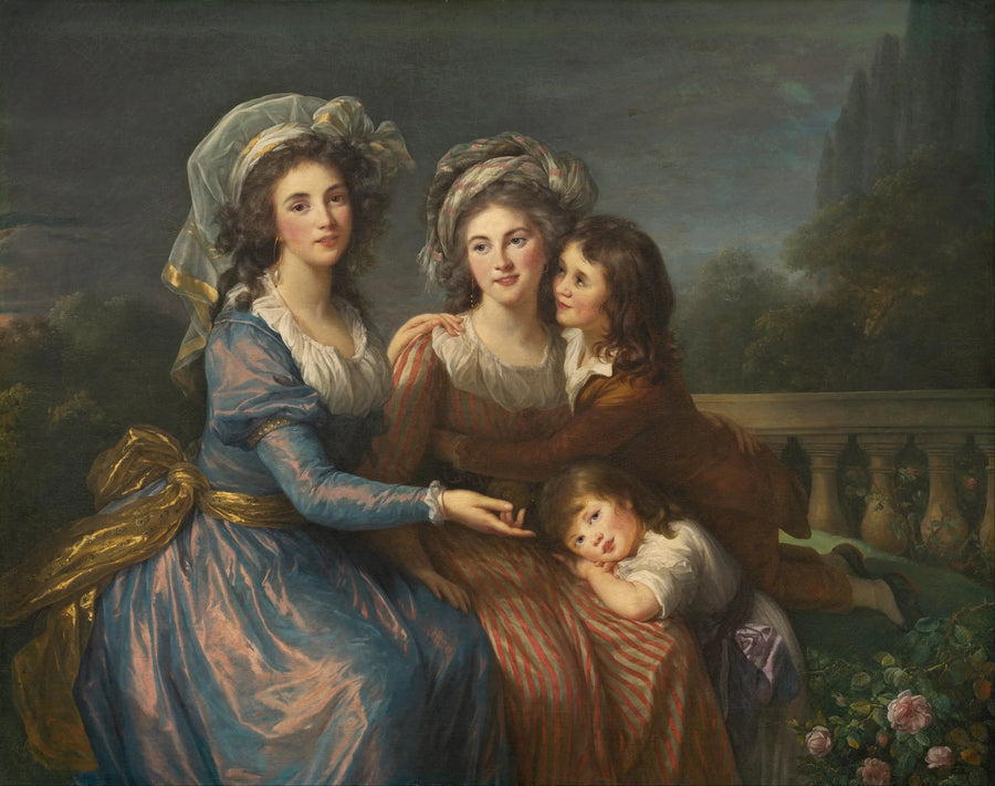 Marquise de Pezay och Marquise de Rougé med sina söner Alexis och Adrien - Élisabeth Vigée Le Brun