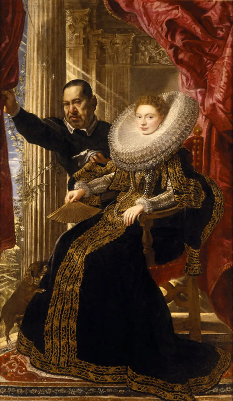 Markisen Maria Grimaldi och hennes dvärg - Peter Paul Rubens