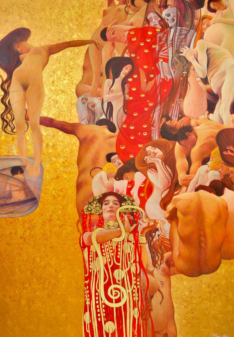 La Médecine – Ett Återuppfunnit Verk av Gustav Klimt av Master Apollon | 180 x 270 cm