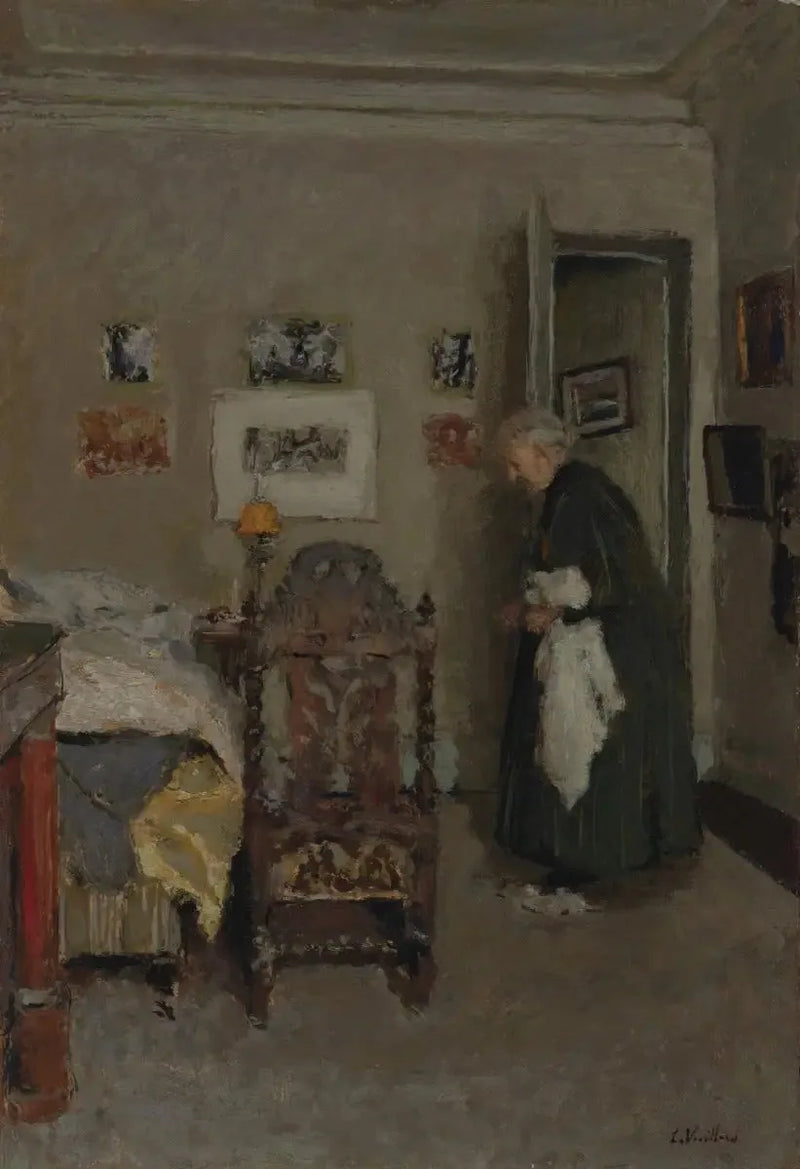 Konstnärens mor i sin lägenhet, Calaisgatan, Paris - Morgon - Édouard Vuillard