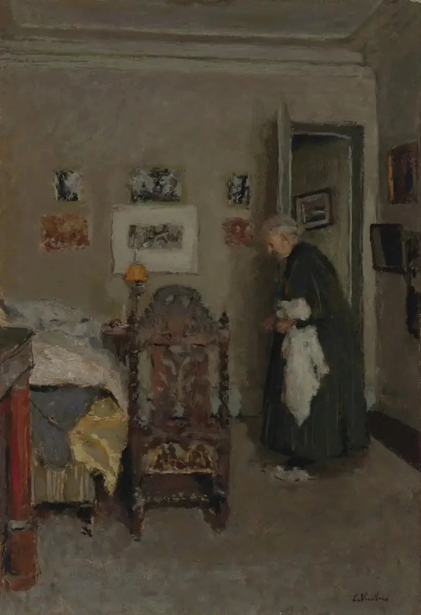 Konstnärens mor i sin lägenhet, Calaisgatan, Paris - Morgon - Édouard Vuillard