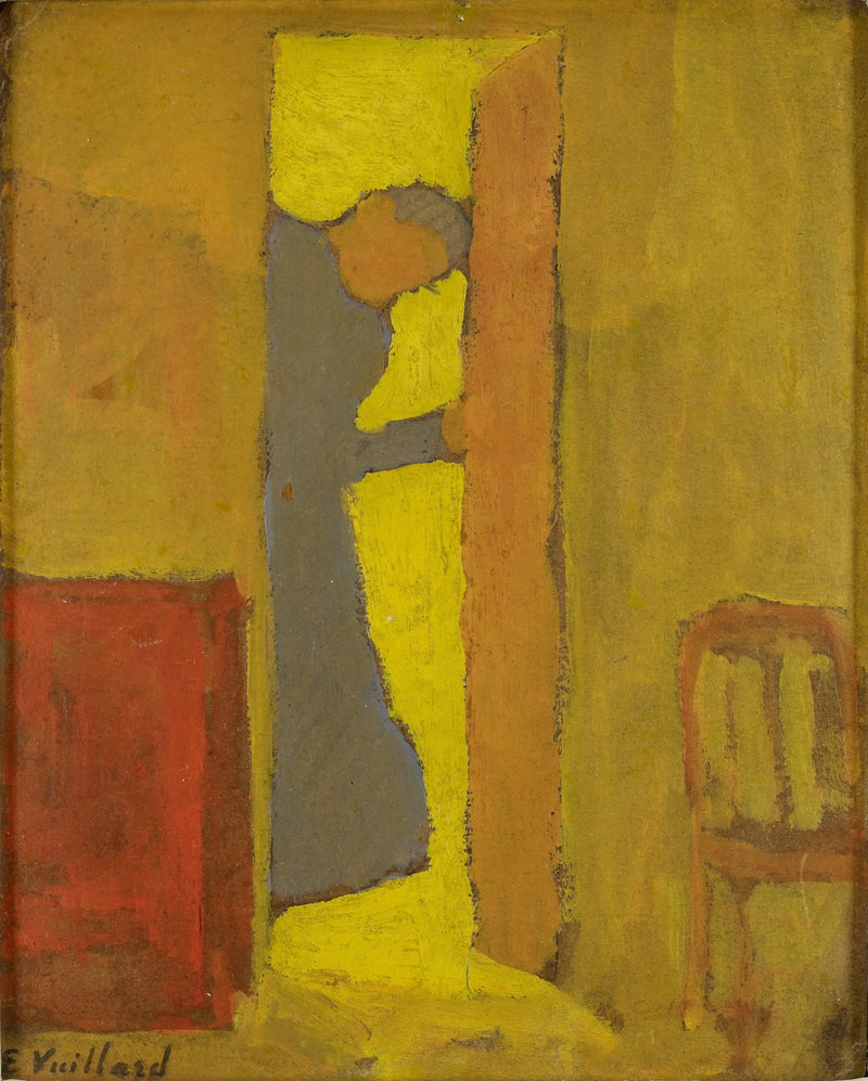 Konstnärens mor som öppnar en dörr - Édouard Vuillard