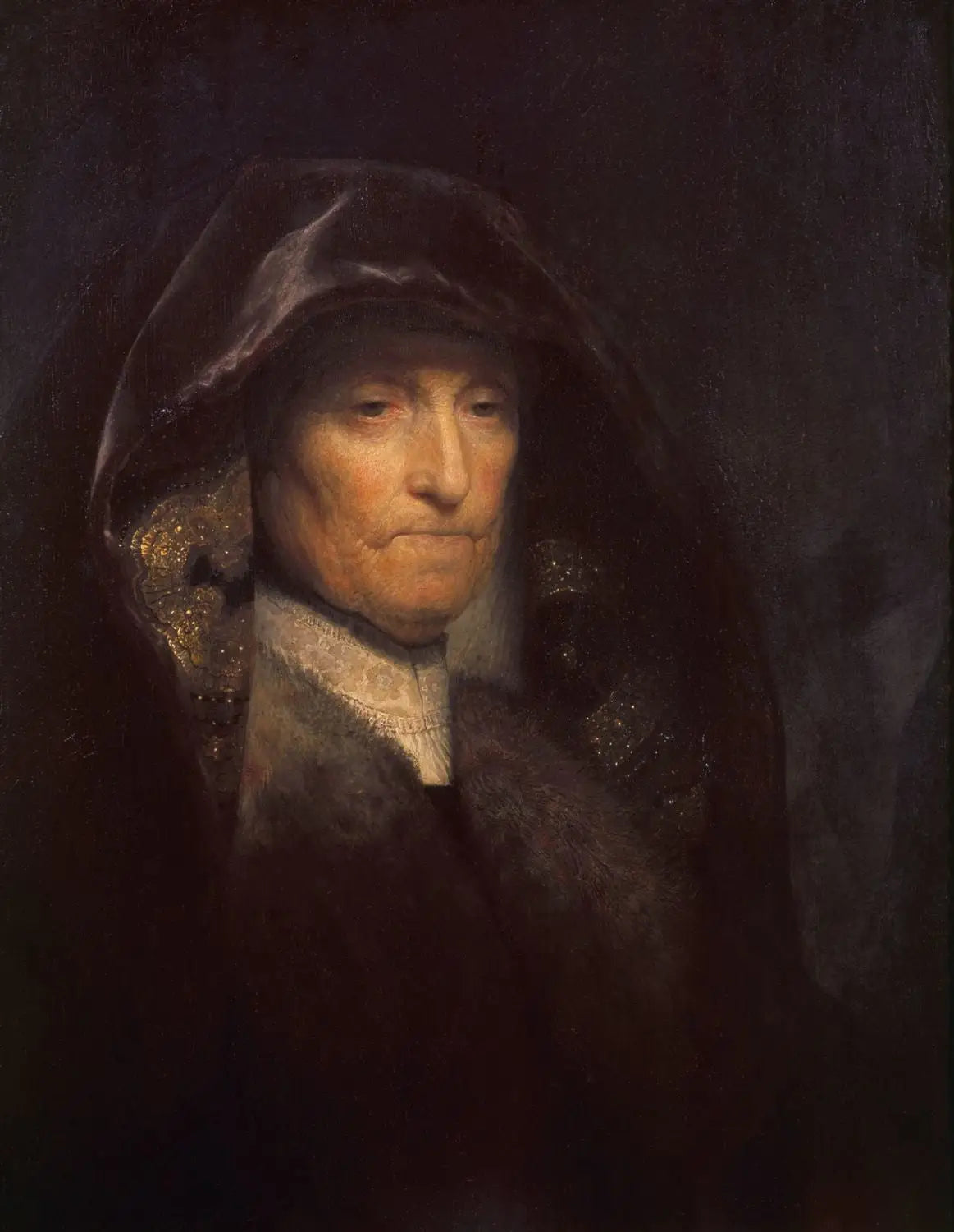 Reproduction du tableau « La mère de Rembrandt - Rembrandt » par Alpha Reproduction en peinture à l’huile