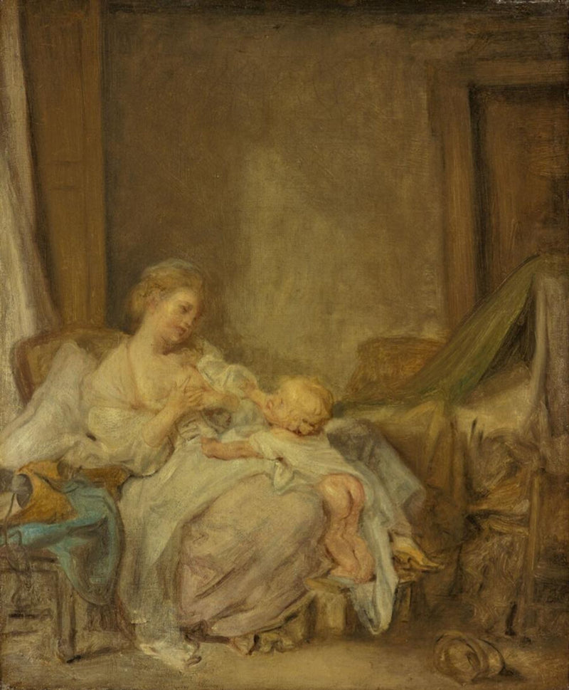 Den lyckliga mor - Jean-Baptiste Greuze