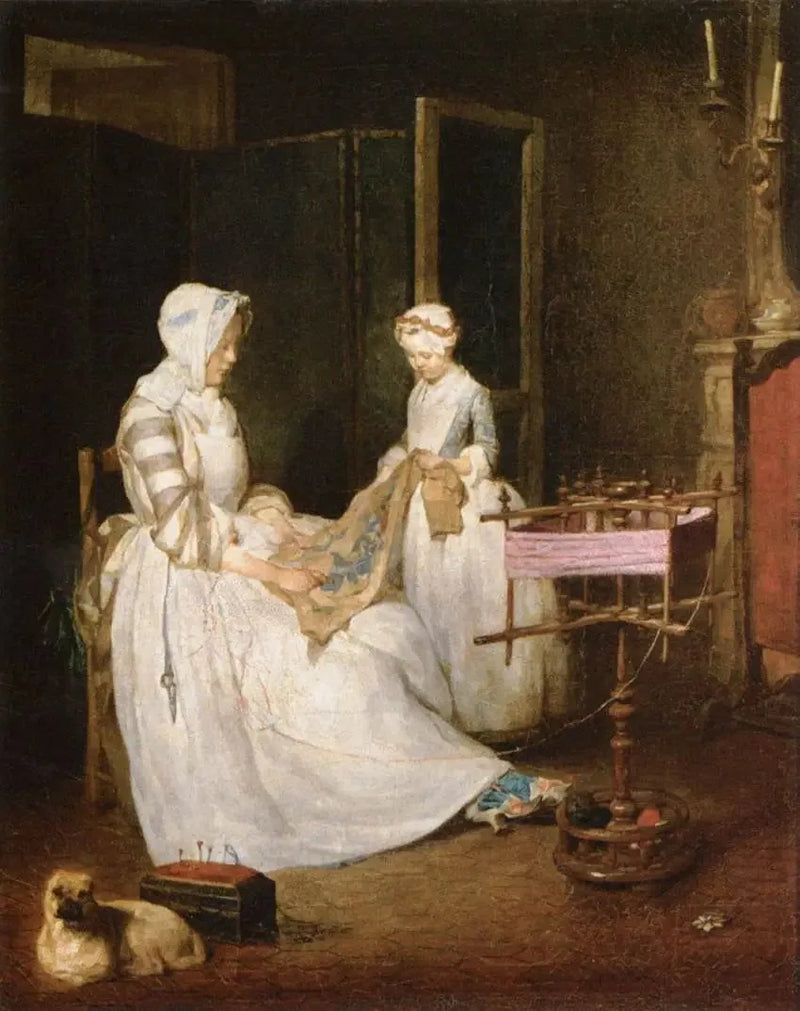 Den arbetsamma modern - Jean Simeón Chardin