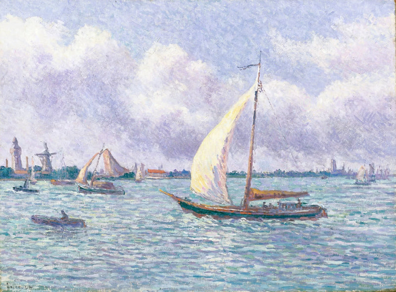 Meuse nära Dordrecht - Maximilien Luce