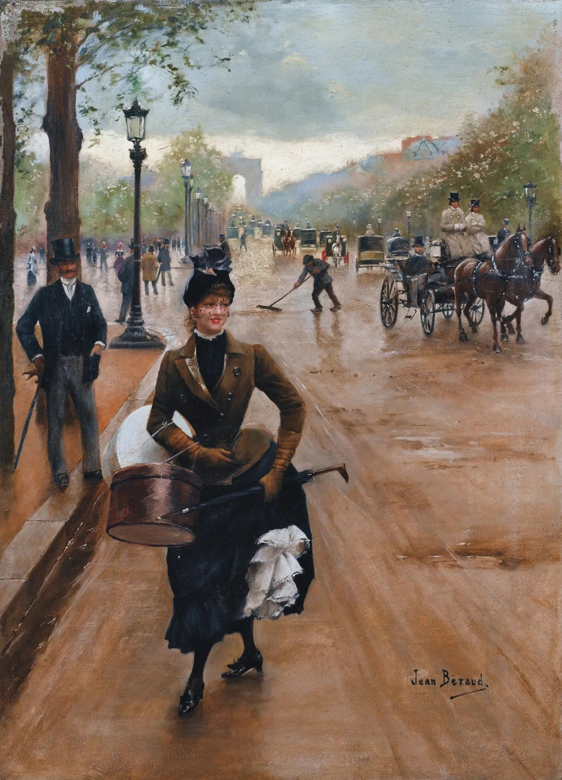 Modisten på Champs-Élysées - Jean Béraud