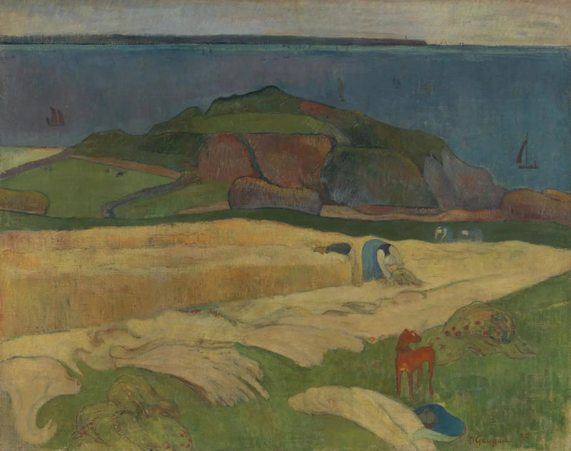 Skörden vid havet, Le Pouldu - Paul Gauguin