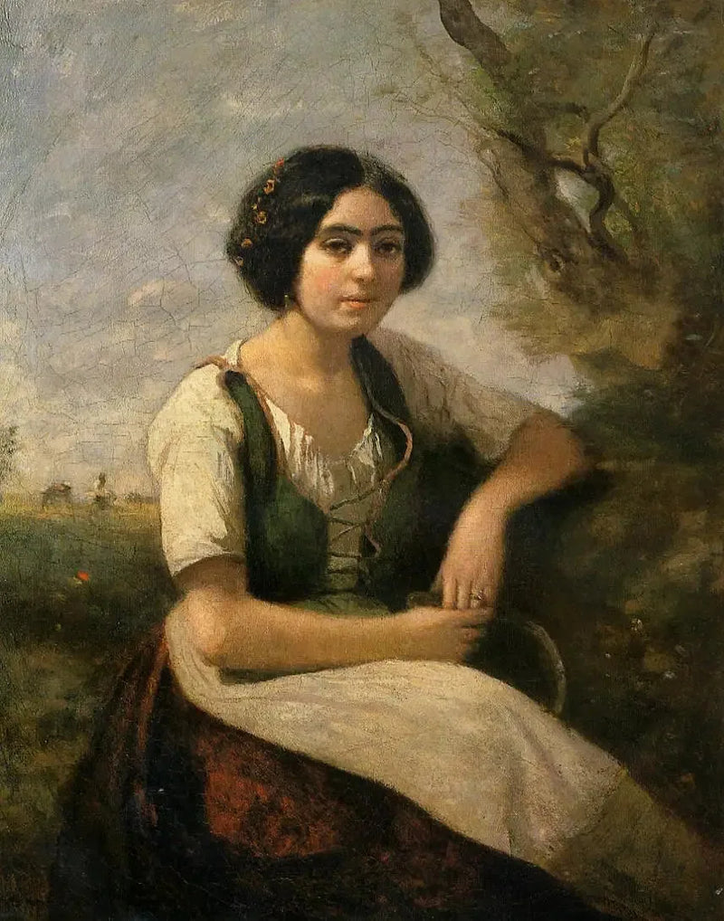 Skördemaskinen med lie - Jean-Baptiste Camille Corot