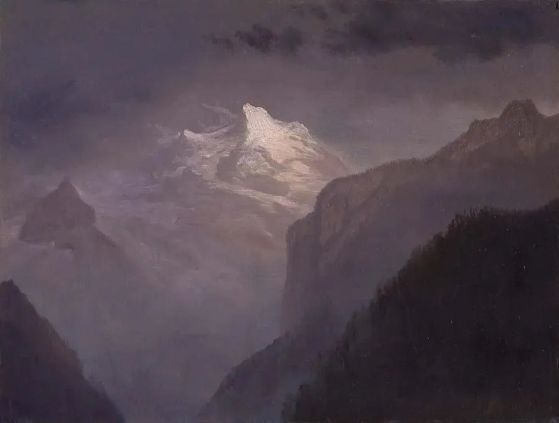 Den snötäckta bergen - Albert Bierstadt