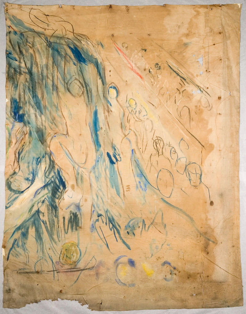 Den mänskliga berget: övre högra delen - Edvard Munch