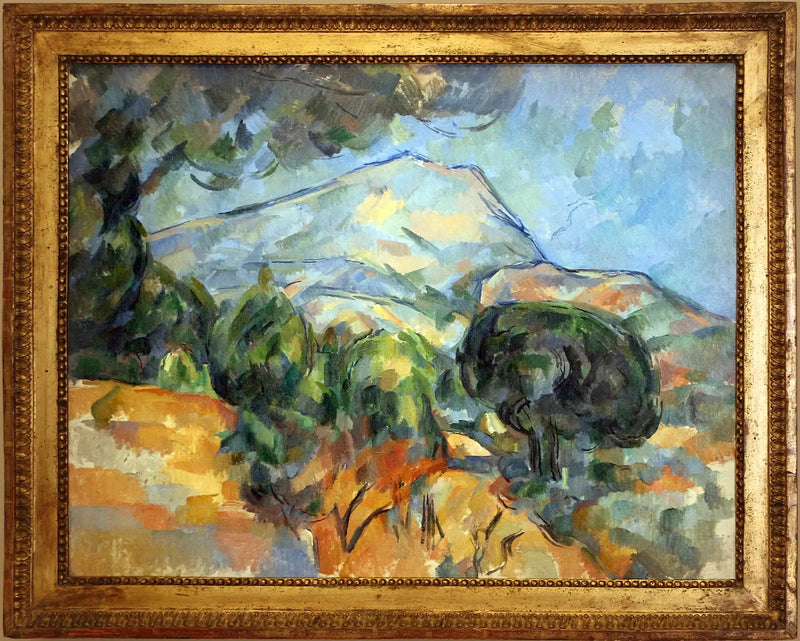 Det heliga berget Sainte-Victoire ovanför Tholonetvägen (med parasoljpine) - Paul Cézanne