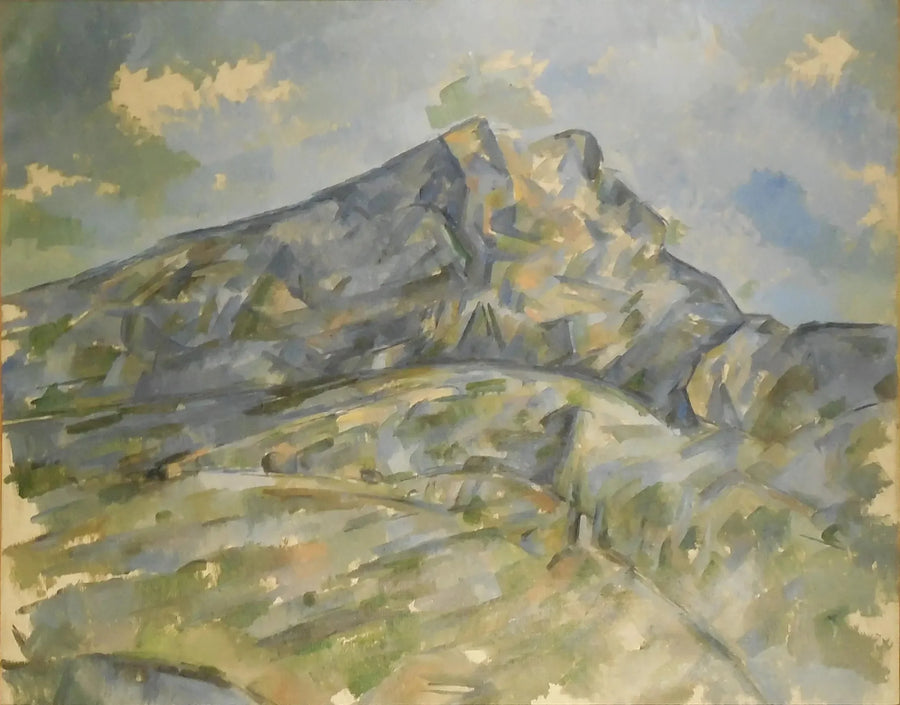 Berget Sainte-Victoire sedd från buskaget vid Château Noir - Paul Cézanne