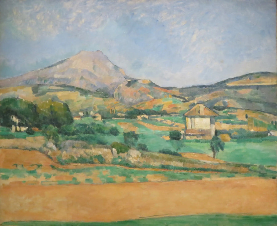 Berget Sainte-Victoire sedd från Valcros-stigen (och bastiden La Générale) - Paul Cézanne