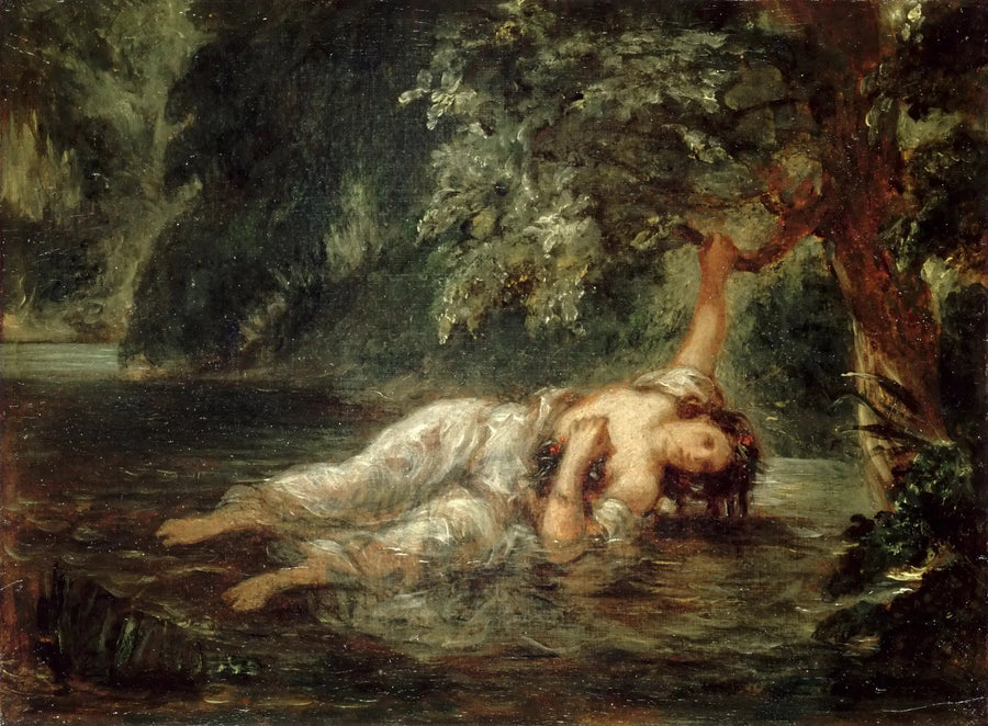 Ophelias död - Eugène Delacroix