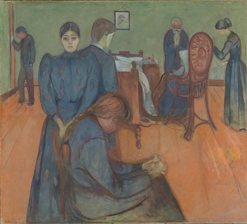 Död i sjuksköterskans rum - Edvard Munch
