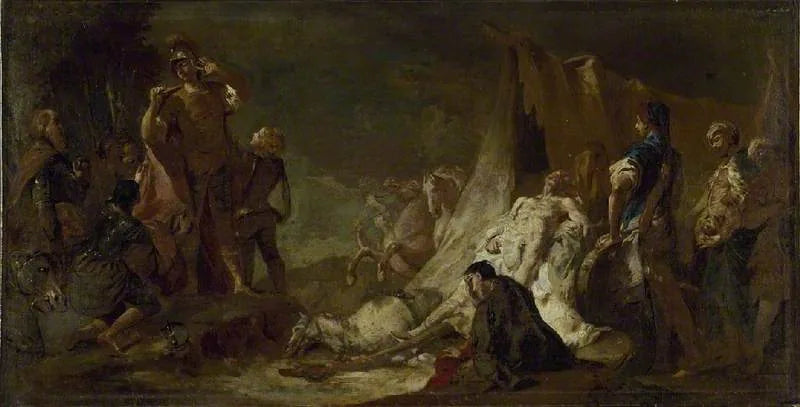 Darius död - Giovanni Battista Piazzetta