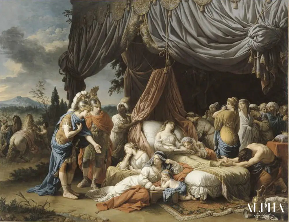 La mort de la femme de Darius, Lagrenée - Louis Jean François Lagrenée - Reproductions de tableaux et peintures haut de gamme