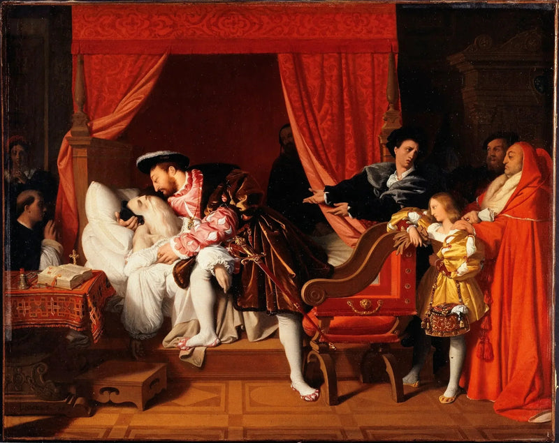 Leonardos död - Jean-Auguste-Dominique Ingres