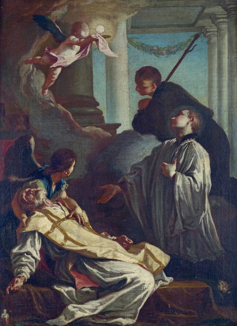 Saint André Avellino's död - Giovanni Battista Piazzetta