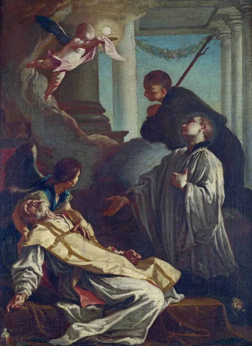 Saint André Avellino's död - Giovanni Battista Piazzetta