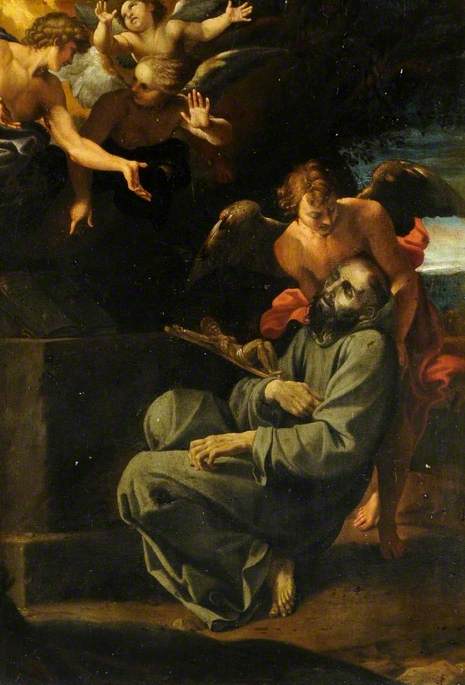 Saint Franciskus död (Saint Franciskus extas) - Annibale Carracci