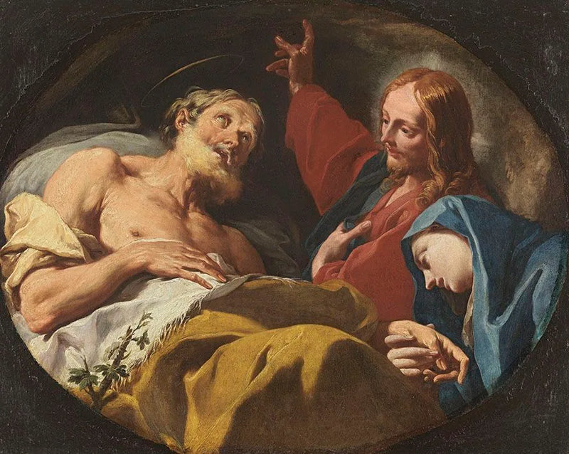 Saint Josephs död - Giovanni Battista Pittoni