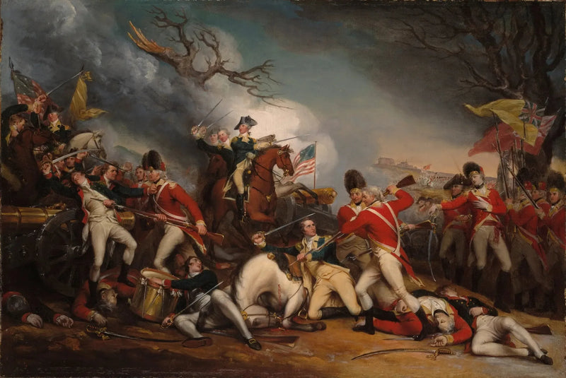 General Mercer död vid slaget vid Princeton den 3 januari 1777 - John Trumbull