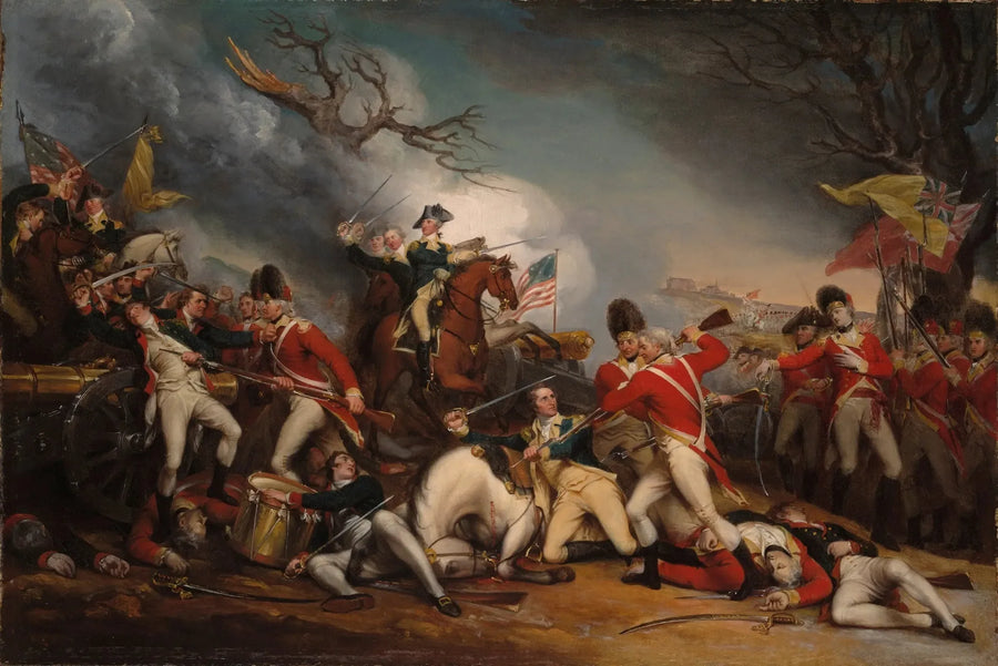 General Mercer död vid slaget vid Princeton den 3 januari 1777 - John Trumbull