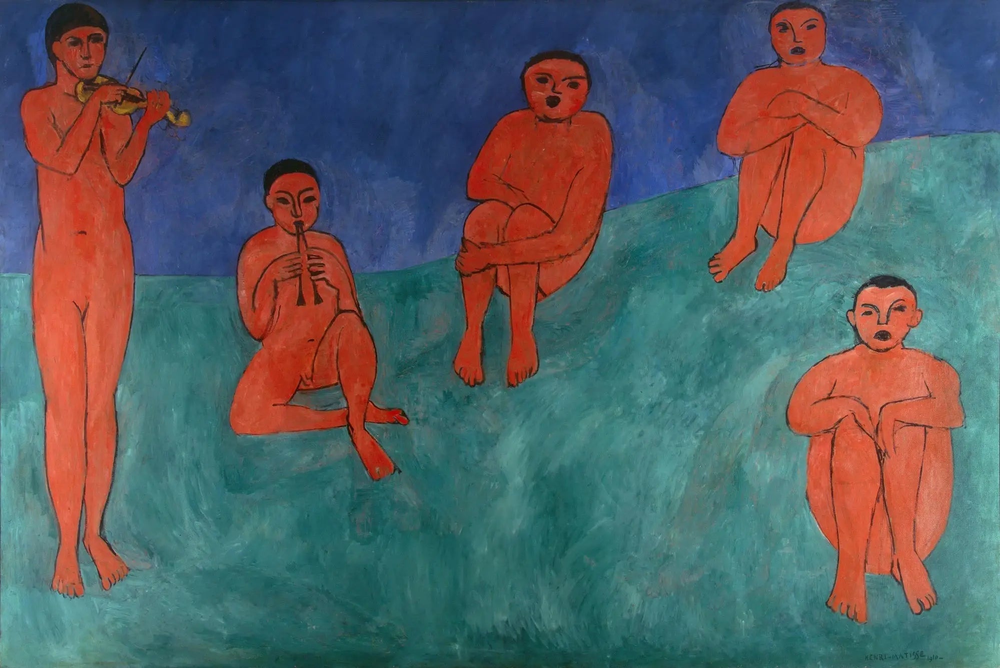 Reproduction du tableau « La Musique - Henri Matisse » par Alpha Reproduction en peinture à l’huile