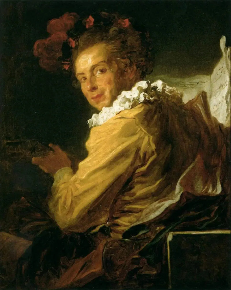Musik - Porträtt av M. de la Bretèche - Jean-Honoré Fragonard
