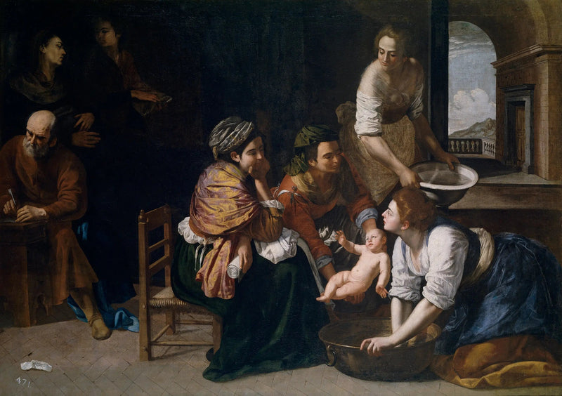 Födelsen av Johannes Döparen - Artemisia Gentileschi