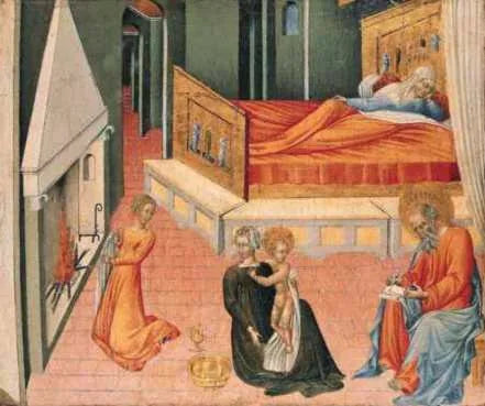 Födelsen av Johannes Döparen: Predellpanelen - Giovanni di Paolo